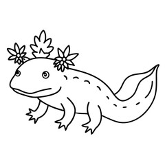 Axolotls coloring pages for kids coloring book