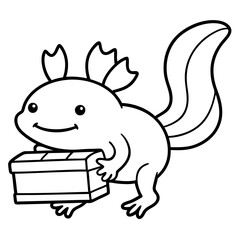Axolotls coloring pages for kids coloring book