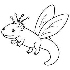 Axolotls coloring pages for kids coloring book