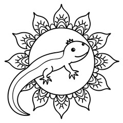 Axolotls coloring pages for kids coloring book