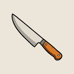 kitchen knife vector icon art illustration