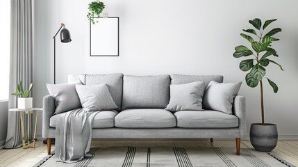 living room with sofa couch, cozy home