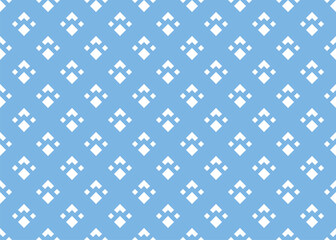 Abstract geometric pattern. A seamless vector background. White and blue ornament. Graphic modern pattern. Simple lattice graphic design