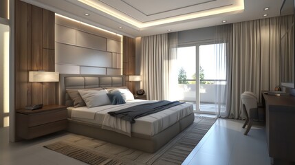 bedroom with bed and pillows blankets, comfy and cozy