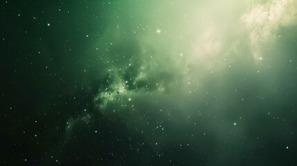 Fototapeta premium Green Nebula in Deep Space - Cosmic Background for Sci-Fi Projects
