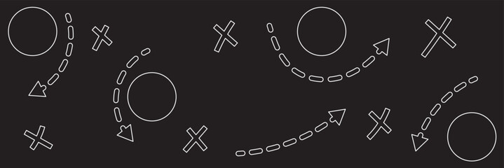 soccer tactics icon, game success strategy in football, scheme play, vector illustration on white background
