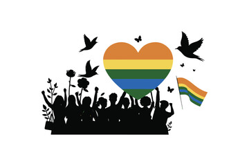 International LGT+ Pride Day vector art illustration