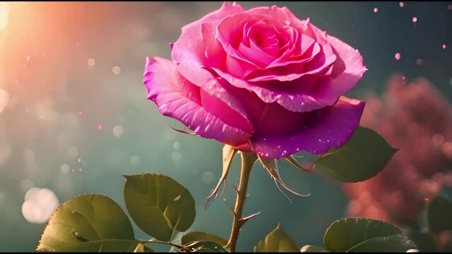 Pink roses beautiful flowers card for congratulations on birthday, wedding, or a special event.