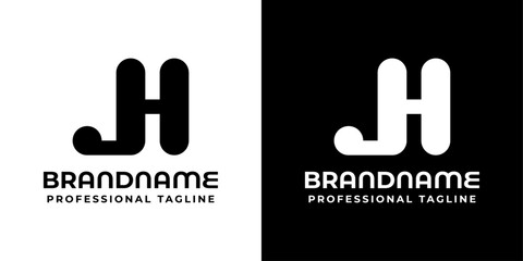 Letters JH Monogram Logo, Great for Multisector Company Branding