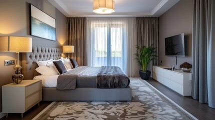 Fototapeta premium modern bedroom interior design