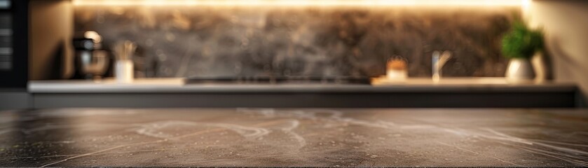 Focused view of a dark marble table