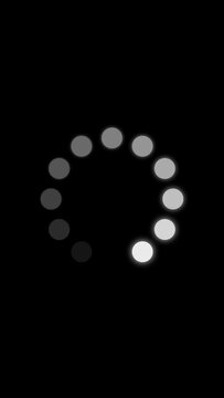 Round loading animatio on white background. Loading circle animation. 4K Loopable