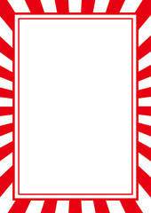 放射状の紅白フレーム