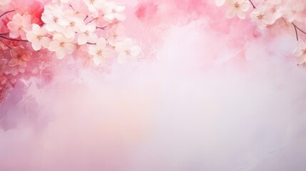 Fototapeta premium Delicate White Flowers on a Soft Pink Background