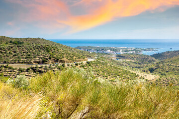 Fototapeta premium Blick über Cadaques, Costa Brava, Spanien 