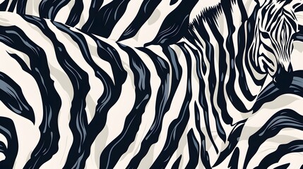 Trendy zebra skin pattern background vector. Animal fur, vector background for Fabric design, wrapping paper, textile and wallpaper. 