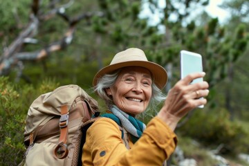 Woman taking selfie