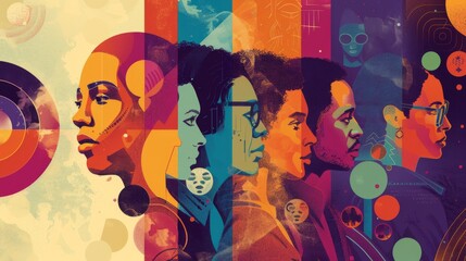 Queer History incorporating Timeline Elements and Historical Icons