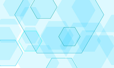 Vector hexagon banner design background with hexagon pattern. Digital futuristic banner technology concept background. Design for science, banner, medicine or technology background.