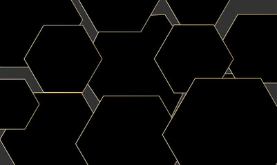 Vector hexagon banner design background with hexagon pattern. Digital futuristic banner technology concept background. Design for science, banner, medicine or technology background.