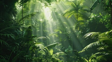 Lush green jungle
