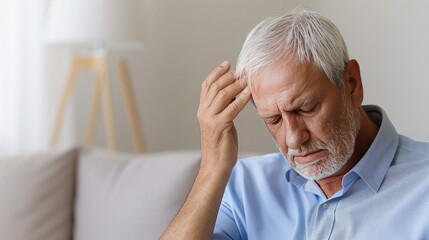 A Moment of Reflection - An Elderly Man Contemplates at Home