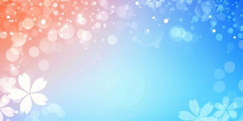 Abstract background with bokeh lights and floral elements in gradient colors