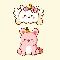 Cute International Friendship Day Unicorn
