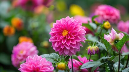 Flower s Characteristics Displayed in Garden with Natural Flora as a Backdrop