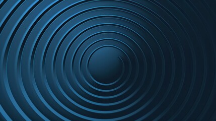 Abstract Blue Concentric Circles Background for Modern Design Projects