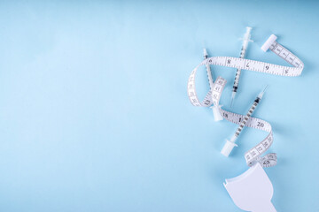 Weight loss injection. Insulin resistance, diabetes, slimming healthy eating. Injections with...