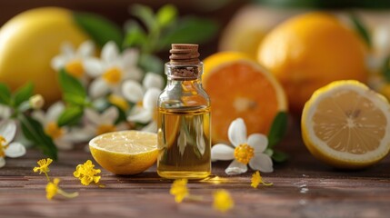 Citral Lemon scented terpenoid mix in plant essential oils used in perfumery