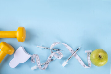 Weight loss injection. Insulin resistance, diabetes, slimming healthy eating. Injections with...