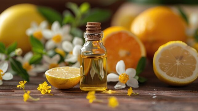 Citral Lemon scented terpenoid mix in plant essential oils used in perfumery