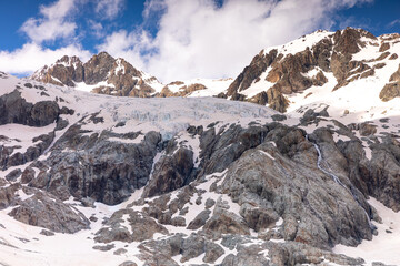 Obraz premium Le glacier blanc au Parc national des Écrins en France