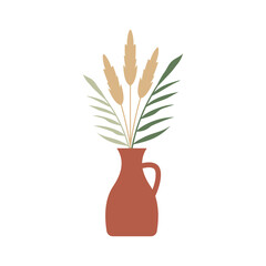 palm branches in a vase Illustration