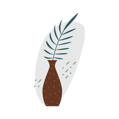 Sophisticated palm branches in a vase Illustration