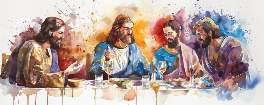 Illuminating the Sacred. A Captivating Depiction of the Last Supper on Maundy Thursday.
