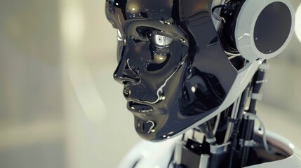 Fototapeta premium Robotics and AI together create intelligent machines capable of complex tasks.