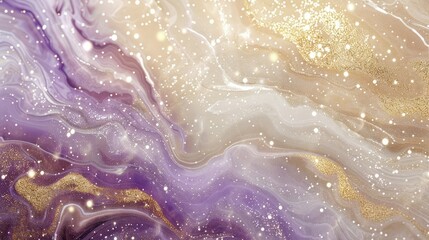 Obraz premium Abstract background image of purple gold beige white and soft glitter