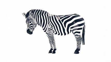 Fototapeta premium Zebra logo. Isolated zebra on white background. 