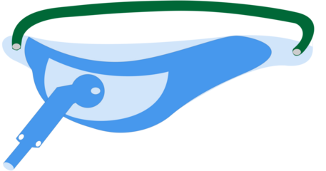 máscara para respirar por la tráquea