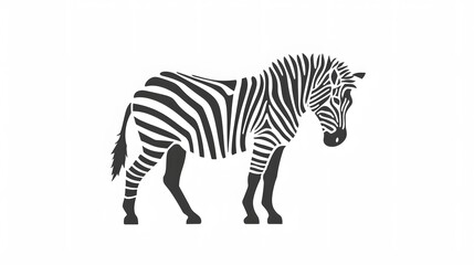 Fototapeta premium Zebra logo. Isolated zebra on white background. 