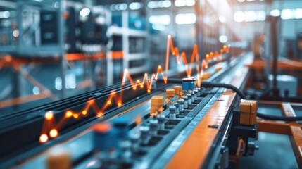 Obraz premium The diagram shows the negative impact of poor management on production performance. Decreasing profits