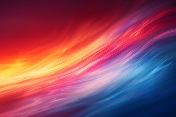 Fototapeta premium Vibrant Abstract Background with Red, Yellow, Pink, and Blue Gradient Waves - Ideal for Posters and Digital Designs