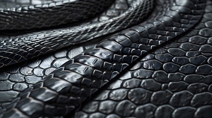 black snake skin texture for background. 