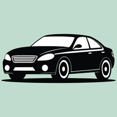 Fototapeta premium Car silhouettes art vector design. Car icon. Car icon on a white background. illustration. Silhouette of car vector illustration.