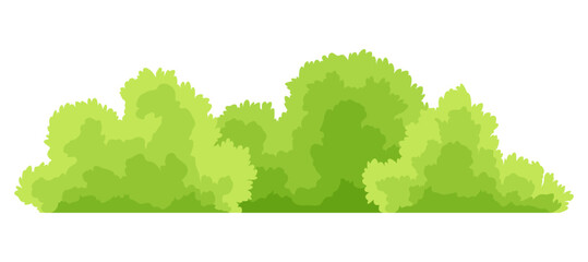 Bush icon. Cartoon forest or park shrubbery. Summer nature cartoon object isolated on white. Landscape scene create element. Vector cartoon illustration © the8monkey