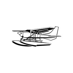 Detailed Cessna 185 Airplane Design Illustration