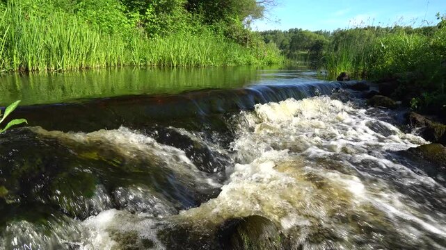 The threshold on the river Shelon.Pskov region,Russia